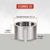 Breeo Smokeless Fire Pit (X Series 19, Stainless Steel) | 22.1 inch Smokeless Firepit for Outside | 47 Pounds | Ideal for Families Compatible with Wide Range of Breeo Accessories Breeo Smokeless Fire Pit (X Series 19, Stainless Steel) | 22.1 inch Smokeless Firepit for Outside | 47 Pounds | Ideal for Families Compatible with Wide Range of Breeo Accessories