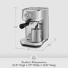 Breville Bambino Plus Espresso Machine BES500BTR, Black Truffle Breville Bambino Plus Espresso Machine BES500BTR, Black Truffle