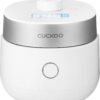CUCKOO CRP-MHTR0309F 3-Cup (Uncooked) / 6-Cup (Cooked) Induction Heating Twin Pressure Rice Cooker & Warmer with Nonstick Inner Pot, 15 Menu Modes, 3 Voice Guide, Auto Clean (White)