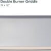 Caraway Double Burner Griddle - 19x12” Griddle Pan - Non-Stick Ceramic Coated - Non Toxic, PTFE & PFOA Free - Oven Safe & Compatible with All Stovetops - Cream