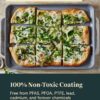 Caraway Non-Stick Ceramic Baking Sheet Duo - Naturally Slick Ceramic Coating - Non-Toxic, PTFE & PFOA Free - 18 x 13" Large & 15 x 10" Medium - Sage