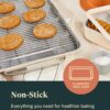 Caraway Nonstick Ceramic Bakeware Set (11 Pieces) - Baking Sheets, Assorted Baking Pans, Cooling Rack, & Storage - Aluminized Steel Body - Non Toxic, PTFE & PFOA Free - Cream