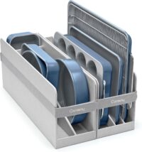 Caraway Nonstick Ceramic Bakeware Set (11 Pieces) - Baking Sheets, Assorted Baking Pans, Cooling Rack, & Storage - Aluminized Steel Body - Non Toxic, PTFE & PFOA Free - Slate