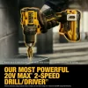 DEWALT DCD801QQ2 20V XR Lithium-Ion Cordless Brushless 1/2 in. Drill/Driver Kit with (2) 4.0 Ah Batteries and Charger