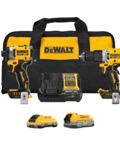 DEWALT DCK251E1QQ1 20V XR Lithium-Ion Cordless 2-Tool Combo Kit with 4.0 Ah and 1.7 Ah Batteries and Charger