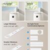 Dreo Portable Air Conditioners, 8000 BTU ASHRAE (5000 BTU DOE) Smart AC Unit for Bedroom with Drainage-free Cooling, 45dB Quiet, APP/Voice/Remote, Portable AC for Room Indoors, AC318S
