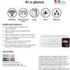 Epson EcoTank Photo ET-8550 Wireless Wide-Format All-in-One Supertank Printer with Scanner, Copier, Ethernet and 4.3-inch Color Touchscreen, Large, White