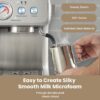 Gevi [2024 Upgraded Dual Boiler Espresso Machine EzBru 2000 | 58mm Grouphead | Barista Level Steam Wand | Built-in Grinder With 31 Size Settings | Full Stainless Steel Housing | Sterling Silver