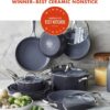 GreenPan 16 Piece Valencia Pro Ceramic Nonstick Cookware Set, PFAS-Free, Induction Ready, Hard Anodized Pots & Pans with Lids, Compatible on All Cooktops, Dishwasher & Oven Safe, Gray