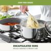 GreenPan Valencia Pro Stainless Steel 10 Piece Cookware Pots and Pans Set, Induction Suitable Mirrored Tri-Ply, Ceramic Nonstick PFAS-Free PFOA-Free Coating, Multi Clad, Dishwasher Oven & Broiler Safe
