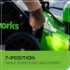 Greenworks 40V 21" Brushless Cordless (Self-Propelled) Lawn Mower (LED Headlight + Aluminum Handles), 5.0Ah Battery and Charger Included (75+ Compatible Tools)