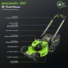 Greenworks 80V 21" (Push) Lawn Mower (Gen 2), 5.0Ah Battery