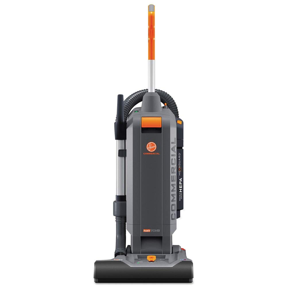Hoover Commercial HushTone Upright Vacuum Cleaner, 15 inches with Intellibelt, for Carpet and Hard Floors, CH54115, Gray2 Hoover Commercial HushTone Upright Vacuum Cleaner, 15 inches with Intellibelt, for Carpet and Hard Floors, CH54115, Gray