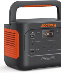 Jackery Explorer 1000 v2 Portable Power Station,1070Wh LiFePO4 Battery,1500W AC/100W USB-C Output, 1 Hr Fast Charge, Solar Generator for Camping,Emergency, RV, Off-Grid Living(Solar Panel Optional)
