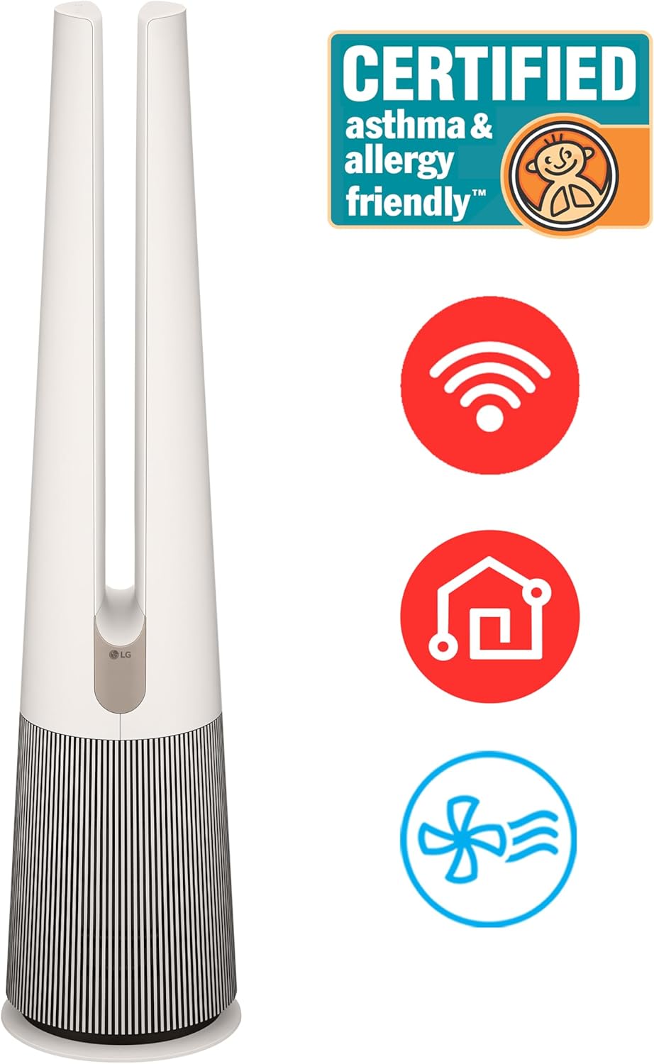 LG PuriCare AeroTower Air Purifier Fan for Home, Large and Small Room, Bedroom, with True HEPA Filter, Multiple Airflow Options, WiFi, Air Quality Monitor, Low Noise, NanoFiber1 LG PuriCare AeroTower Air Purifier Fan for Home, Large and Small Room, Bedroom, with True HEPA Filter, Multiple Airflow Options, WiFi, Air Quality Monitor, Low Noise, NanoFiber