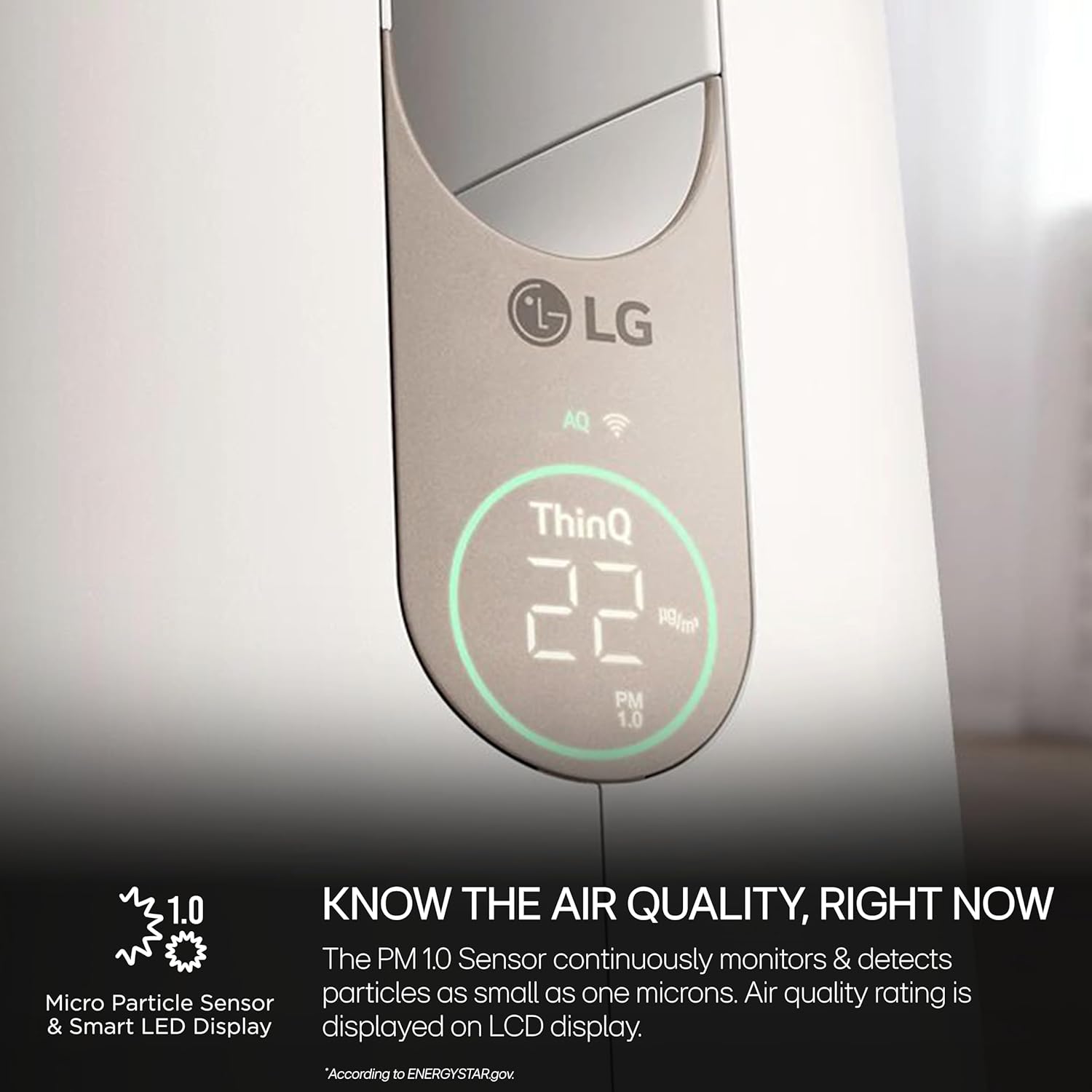 LG PuriCare AeroTower Air Purifier Fan for Home, Large and Small Room, Bedroom, with True HEPA Filter, Multiple Airflow Options, WiFi, Air Quality Monitor, Low Noise, NanoFiber9 LG PuriCare AeroTower Air Purifier Fan for Home, Large and Small Room, Bedroom, with True HEPA Filter, Multiple Airflow Options, WiFi, Air Quality Monitor, Low Noise, NanoFiber