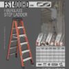 Louisville Ladder 10-Foot Fiberglass Step Ladder, 375-Pound Load Capacity, Type IAA, FS1410HD
