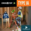 Louisville Ladder 10-foot Fiberglass Cross Step Ladder, 300-Pound Load Capacity, Type IA, FXS1510 Louisville Ladder 10-foot Fiberglass Cross Step Ladder, 300-Pound Load Capacity, Type IA, FXS1510