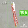 Louisville Ladder 10-foot Fiberglass Cross Step Ladder, 300-Pound Load Capacity, Type IA, FXS1510 Louisville Ladder 10-foot Fiberglass Cross Step Ladder, 300-Pound Load Capacity, Type IA, FXS1510