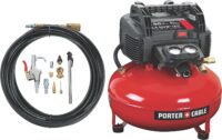 PORTER-CABLE Compressor, Oil-Free, UMC Pancake, 13-Piece Accessory Kit, 6-Gallon, 150 PSI (C2002-WK)