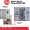 Rheem RTEX-24 24kW 240V Electric Tankless Water Heater, Gray