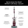 Shark DETECT Lift-Away Corded Upright Vacuum with Detect Technology, Self-Cleaning Brushroll for No Hair Wrap, Anti-Allergen Complete Seal, and Odor Neutralizer Technology, Burgundy, LA492