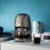 Smeg 50's Retro Style Aesthetic Drip Coffee Machine with 10 Cup Glass Carafe, Auto Start Feature, Keep Warm Plate, and Two Coffee Strength Settings (Brushed Stainless Steel) Smeg 50's Retro Style Aesthetic Drip Coffee Machine with 10 Cup Glass Carafe, Auto Start Feature, Keep Warm Plate, and Two Coffee Strength Settings (Brushed Stainless Steel)