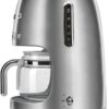 Smeg 50's Retro Style Aesthetic Drip Coffee Machine with 10 Cup Glass Carafe, Auto Start Feature, Keep Warm Plate, and Two Coffee Strength Settings (Brushed Stainless Steel) Smeg 50's Retro Style Aesthetic Drip Coffee Machine with 10 Cup Glass Carafe, Auto Start Feature, Keep Warm Plate, and Two Coffee Strength Settings (Brushed Stainless Steel)