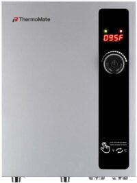 Tankless Water Heater Electric 27kW 208~240 Volt, ThermoMate On Demand Instant Endless Hot Water Heater, Self-Modulating Saving Energy for Residential Whole House Shower, 114A GRAY