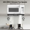 ThermoMate 30" White Over the Range Microwave with 1.9 Cu. Ft. Capacity, Over the Stove with One Touch, 1000 Cooking Watts, 400 CFM and Sensor Cooking, 11 Power Levels, LED Lighting