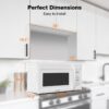 ThermoMate 30" White Over the Range Microwave with 1.9 Cu. Ft. Capacity, Over the Stove with One Touch, 1000 Cooking Watts, 400 CFM and Sensor Cooking, 11 Power Levels, LED Lighting