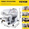 VEVOR Commercial Meat Slicer, 12 inch Electric Food Slicer, Semi-Auto 320W Stainless Steel Deli Meat Slicer, Adjustable Thickness for Meat,Cheese,Veggies Ham Fruit