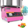 VIVO Pink 1030W Electric Cotton Candy Machine, Commercial Candy Floss Maker with 20 inch Stainless Steel Bowl, Includes Bubble Shield Cover and Sugar Scoop, Easy Home Use, Candy-KIT-1