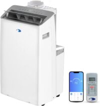 Whynter Inverter Portable Air Conditioner 12,000 BTU with Dual Hoses, Dehumidifier, Cooling Fan & Smart Wi-Fi for 500 Sq Ft Rooms, NEX ARC-1030WN (10,000 SACC), White