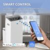 Whynter Inverter Portable Air Conditioner 12,000 BTU with Dual Hoses, Dehumidifier, Cooling Fan & Smart Wi-Fi for 500 Sq Ft Rooms, NEX ARC-1030WN (10,000 SACC), White