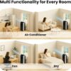 Whynter Portable Air Conditioner 14,000 BTU with Dual Hose Dehumidifier & Cooling Fan for 500 Sq Ft Rooms, Includes AC Unit Window Kit, ARC-14S (9,500 SACC)