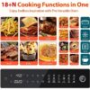 Aeitto PRO 32-Quart Stainless Steel Air Fryer Oven, 19-In-1 Digital Kitchen Appliance, 1800W, Black