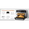 Aeitto PRO 32-Quart Stainless Steel Air Fryer Oven, 19-In-1 Digital Kitchen Appliance, 1800W, Black