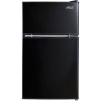 Arctic King 3.2 Cu ft Two Door Mini Fridge with Freezer, Black, E-Star, ARM32D5ABB