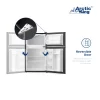 Arctic King 3.2 Cu ft Two Door Mini Fridge with Freezer, Stainless Steel, E-Star
