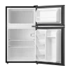 Arctic King 3.2 Cu ft Two Door Mini Fridge with Freezer, Stainless Steel, E-Star