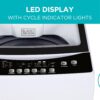 BLACK+DECKER 3.0 Cu. Ft. Portable Washer, 26.5 lb. Capacity Washing Machine, 6 Cycles, Quick Connect Sink Adapter and Drain Hose Included, Transparent Lid & LED Display, BPW30MW, White
