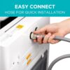 BLACK+DECKER 3.0 Cu. Ft. Portable Washer, 26.5 lb. Capacity Washing Machine, 6 Cycles, Quick Connect Sink Adapter and Drain Hose Included, Transparent Lid & LED Display, BPW30MW, White