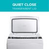 BLACK+DECKER 3.0 Cu. Ft. Portable Washer, 26.5 lb. Capacity Washing Machine, 6 Cycles, Quick Connect Sink Adapter and Drain Hose Included, Transparent Lid & LED Display, BPW30MW, White