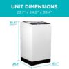 BLACK+DECKER 3.0 Cu. Ft. Portable Washer, 26.5 lb. Capacity Washing Machine, 6 Cycles, Quick Connect Sink Adapter and Drain Hose Included, Transparent Lid & LED Display, BPW30MW, White