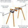 BORA Universal Miter Saw Stand with Quick Release Tool Mounting System- Portable Miter Saw Stand 500 Lbs Max Weight Load - 34-inch Height with Outrigger Arms Up to 114 Inches - PM-4000, Orange