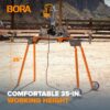 BORA Universal Miter Saw Stand with Quick Release Tool Mounting System- Portable Miter Saw Stand 500 Lbs Max Weight Load - 34-inch Height with Outrigger Arms Up to 114 Inches - PM-4000, Orange