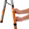 Bora Portamate Speedhorse XT Sawhorse Pair- Two pack, 30-36 inch height adjustable Legs, Metal Top for 2x4, Heavy Duty Pro Bench Saw Horse for Contractors, Carpenters - PM-4550T,Orange
