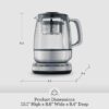 Breville BTM800XL Tea Maker Infuser and Water Kettle, 51 oz, Brushed Stainless Steel and Glass Breville BTM800XL Tea Maker Infuser and Water Kettle, 51 oz, Brushed Stainless Steel and Glass
