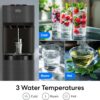 Brio Self Cleaning Bottom Loading Water Cooler Water Dispenser – Black Stainless Steel - 3 Temperature Settings - Hot, Room & Cold Water
